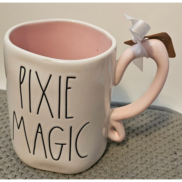 Disney Rae Dunn Pixie Magic Double Sided Coffee Mug 20oz Fairy Wing Handle - Picture 1 of 3